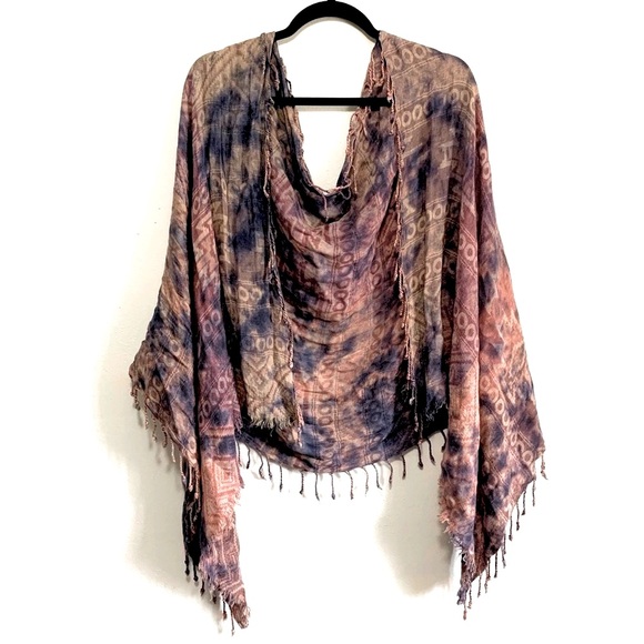 Accessories - Tie-Dye Fring Shawl/Scarf